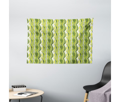 Digital Leaf Floral Lines Wide Tapestry