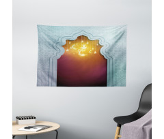 Arabic Signs and Stars Wide Tapestry