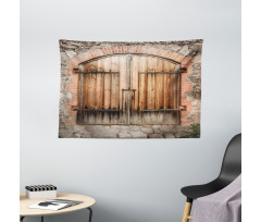 Tuscany Stone House Wide Tapestry