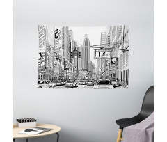 Downtown Manhattan Wide Tapestry