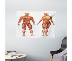 Male Human Body Wide Tapestry