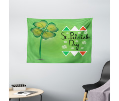 Clover Leaf Flags Wide Tapestry