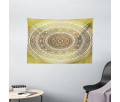 Ombre Mandala Flower Wide Tapestry