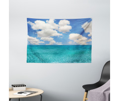 Tropical Island Beach Wide Tapestry