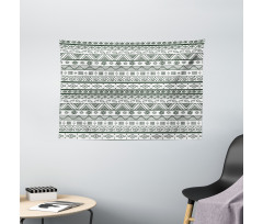 Aztec Patterns Wide Tapestry