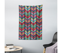 Colorful Rainbow Leaf Tapestry