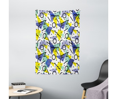 Geometric Retro Theme Tapestry