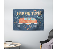 Hippie Words Wide Tapestry