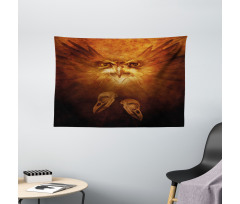 Hawk Eagle Face Claws Wide Tapestry