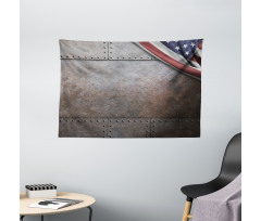 USA Iron Armor Plaque Wide Tapestry