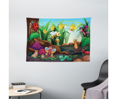 Butterfly Bee in Exotic Wide Tapestry