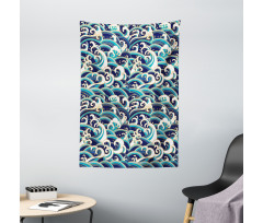 Ocean Waves Pattern Tapestry