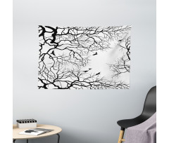 Twiggy Tree Branches Wide Tapestry