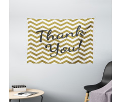 Thank You Words ZigZag Wide Tapestry