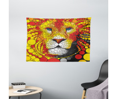 Abstract Lion in Wild Wide Tapestry