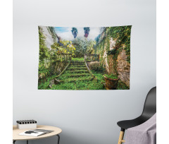 Floral Ivy Fairy Theme Wide Tapestry