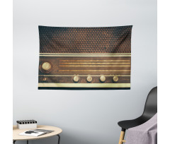Retro 60s Music Style Wide Tapestry