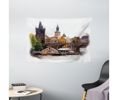 Calm Nature Landscape Wide Tapestry