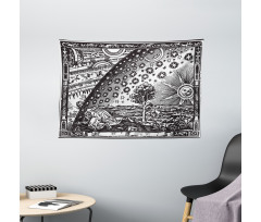Moon Sun Planets Image Wide Tapestry