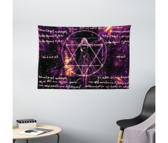 Vitruvian Man Occult Wide Tapestry