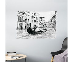 Mediterranean Holiday Wide Tapestry