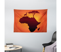 Safari Map with Continent Wide Tapestry