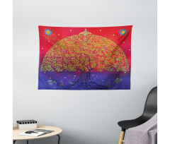 Eastern Artwork Wide Tapestry