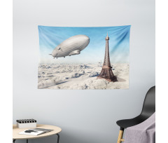 French Paris Eiffel Tower Wide Tapestry