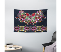 Ornate Paisley Features Wide Tapestry