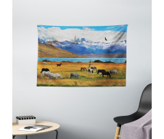 Farm Horse in Mountain Wide Tapestry