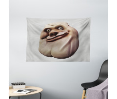 Awkward Meme Ugly Face Wide Tapestry
