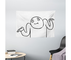 Whaever Guy Meme Sketchy Wide Tapestry