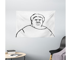 Internet Character Meme Wide Tapestry