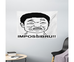 Impossibru Meme Wide Tapestry