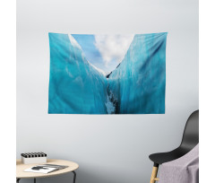 Frozen Ice Mountains Wide Tapestry