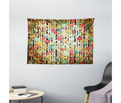 Ivy Leaves and Scenery Wide Tapestry