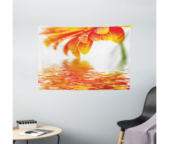 Sun Flower Reflection Wide Tapestry
