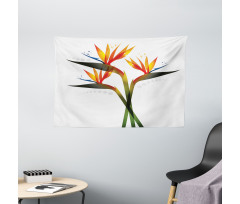 Ombre Tropical Garden Wide Tapestry