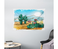 Cartoon Vector Design Wide Tapestry