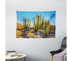 Mountain Cactus Photo Wide Tapestry