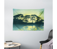 Forest Tree Landscape Wide Tapestry