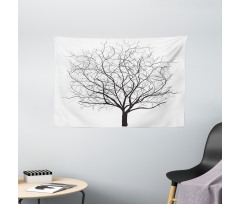 Old Withered Oak Leaf Wide Tapestry