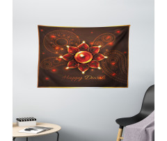 Beams and Diwali Wishes Wide Tapestry