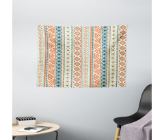 Mexican Aztec Pattern Wide Tapestry