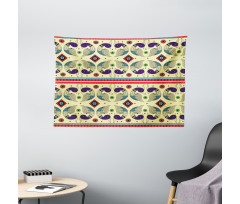 Peacock Pattern Wide Tapestry