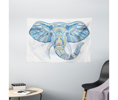 Totem Elephant Wide Tapestry