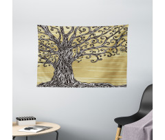 Nature Eco Sketchy Wide Tapestry