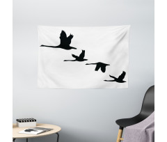 Group of Flying Birds Wide Tapestry