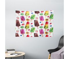 Vivid Ice Creams Wide Tapestry