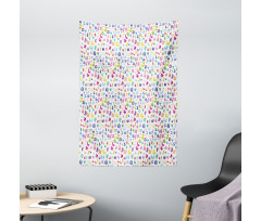 Bubble Letters Doodle Fun Tapestry